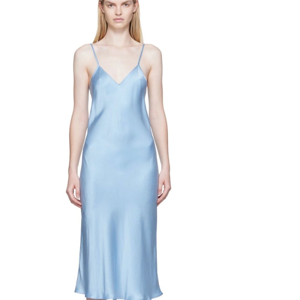 Silk Laundry Slip Dress Sky - XXS - NWT